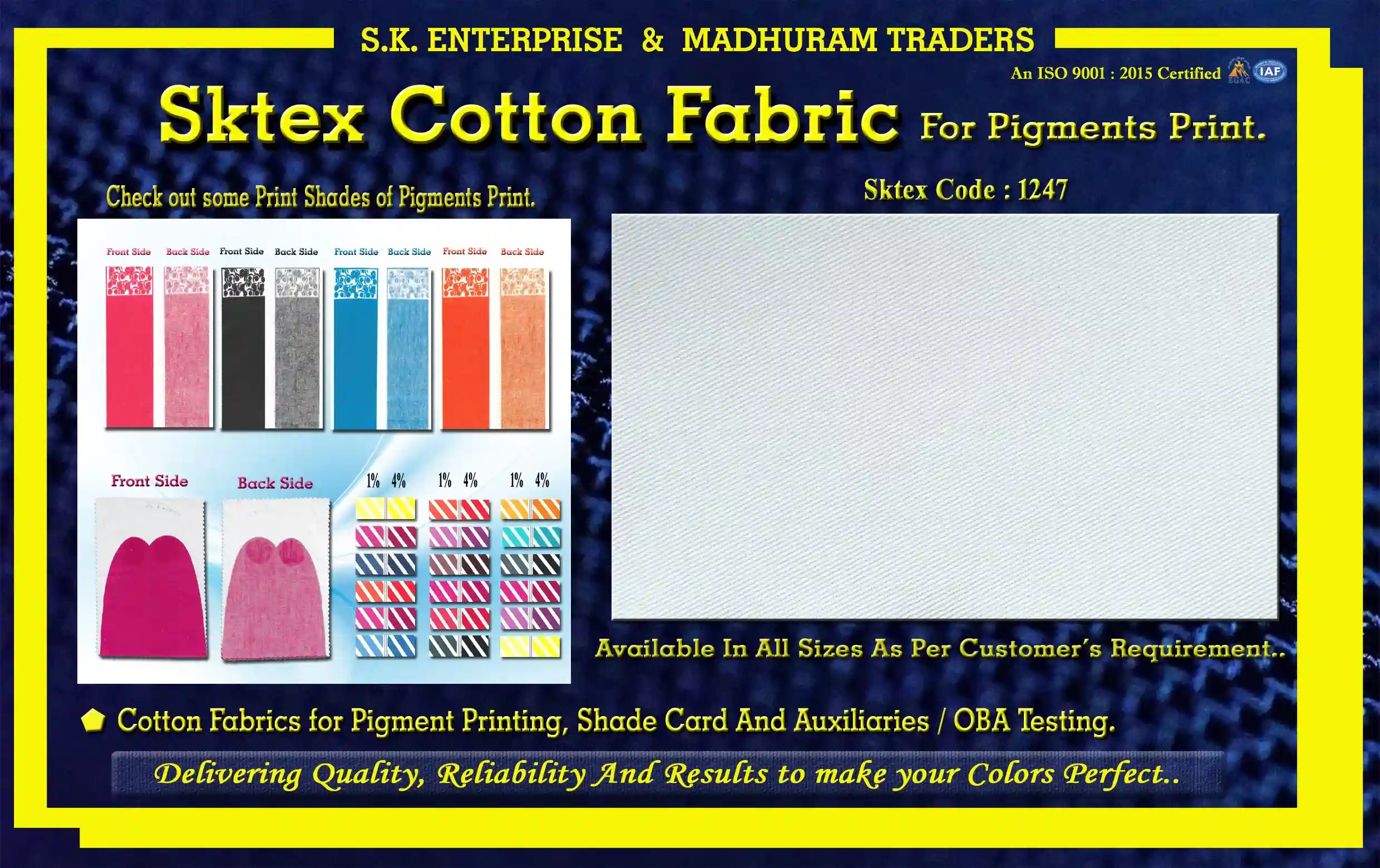 Cotton Fabric 1247 Pigments Print - S.K.Enterprise